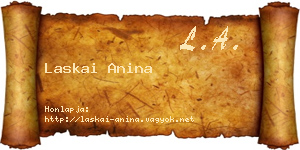 Laskai Anina névjegykártya